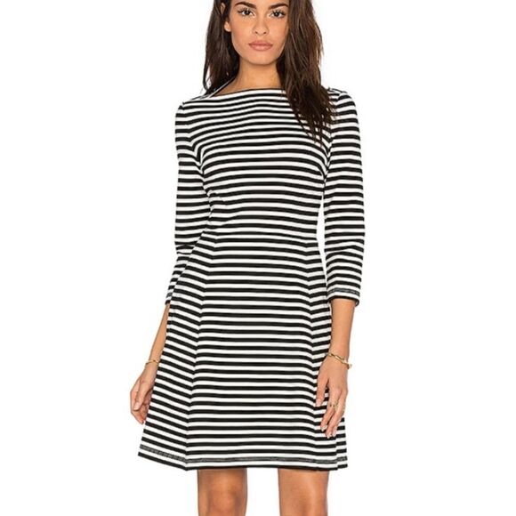 Kate Spade stripe Cream & Black Everyday Dress  XS - Picture 1 of 6